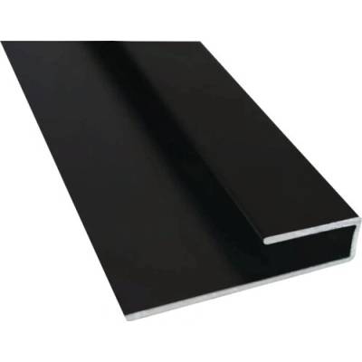 Hliníkový ukončovací profil pro PVC obklady černý elox 20 mm × 20 mm × 2800 mm