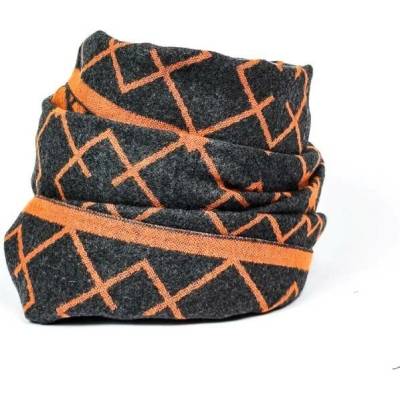 Pánská elegantní šála se vzorem orange-gray