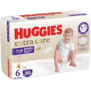 Huggies Пелени гащи Huggies Extra Care - Размер 6, 15-25 kg, 30 броя (5029053549385) - ozone