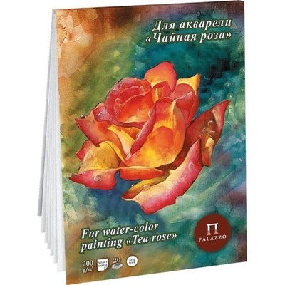 Liliya Holding Polygraphy Skicáky Palazzo For water-color painting 200 g/m2 20 listů Tea Rose papír Canvas