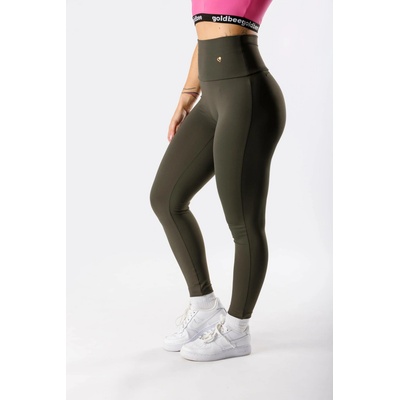 GoldBee Legíny Stahovací Pas Lycra Army