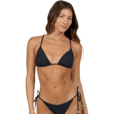 SALTY CREW Shell ya tri bikini top - Black (Black)
