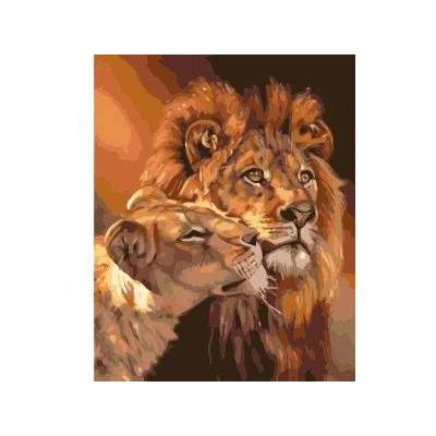 Smart Flamingo Creative set Flamingo Line Painting by numbers 40x50cm Lions (FSY16)