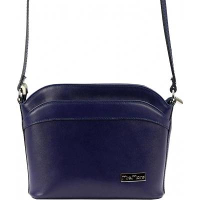MiaMore kožená dámská crossbody kabelka tmavě modrá
