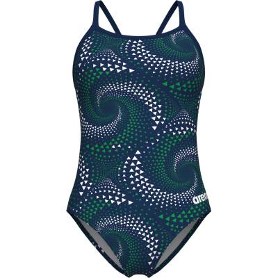 arena Дамски бански костюм Arena Women's Fireflow Swimsuit Lightdrop Back Swimsuit - Navy / Team Blue Green - размер 36 (EU) (150-5754-0614)