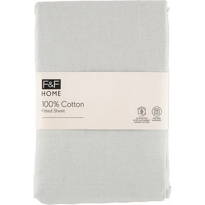 F&F Home Easy Care Grey napínacia plachta 100x200x25