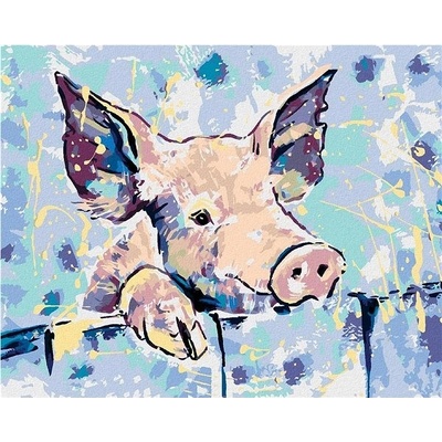 zuty Malování Podle Čísel Šťastné Prasátko 80 x 100 Cm Plátno