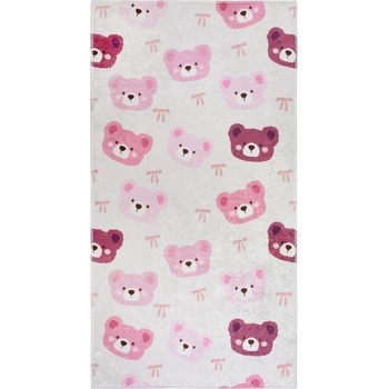Vitaus Детски килим подходящ за пране розово и цвят слонова кост 160x230 cm Cute Teddies Pink - Vitaus (KRN-KID-2133-160x230)