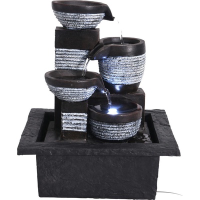 Home Styling Collection Domácí fontána stojící dekorace LED podsvícení 21,5 x 19 x 26 cm – Sleviste.cz