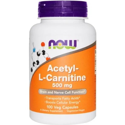 NOW Acetyl + L-Carnitine 500 mg 100 caps