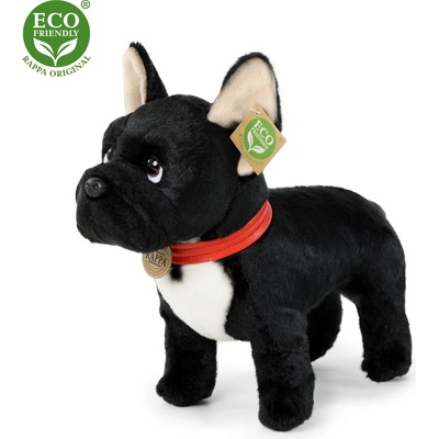 Eco-Friendly Rappa francúzsky buldoček černý s obojkom stojaci 30 cm
