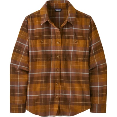 Patagonia Дамска риза с копчета Patagonia Women's Fjord Flannel Shirt - Happy Camper: Shelter Brown - размер XS (133-1066-0411)