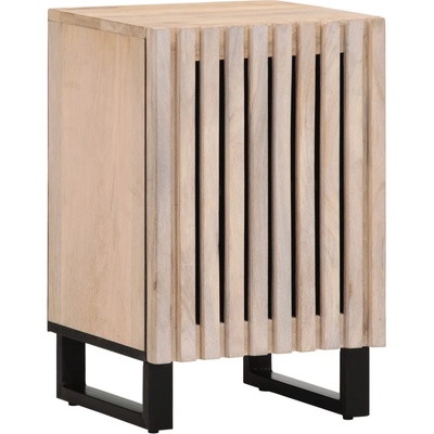 vidaXL Шкаф за баня 38x34x58 см масивно дърво груб манго (377542)
