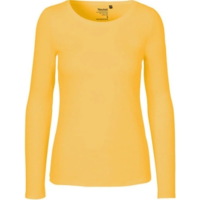 Neutral Dámske tričko s dlhým rukávom z organickej Fairtrade bavlny Žltá