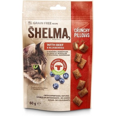 Shelma polštářky s hovězím a borůvkami 60 g
