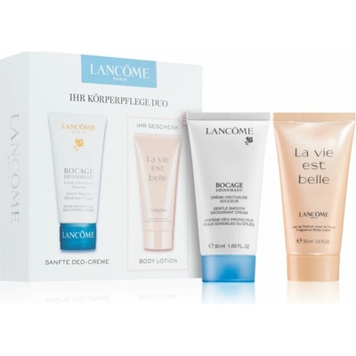Lancôme Bocage Deo Cream krémový deodorant 50 ml + Lancôme Body Lotion La vie est belle tělové mléko 50 ml kosmetická sada