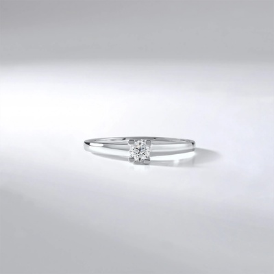 Lillian Vassago Zásnubní briliantový Prsten z bílého zlata LLV59 DR089W