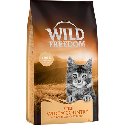 Wild Freedom Икономична опаковка: 3 x 2 кг или х 6, 5 Wild Freedom суха храна за котки - Kitten Wide Country с птиче месо (3 кг)