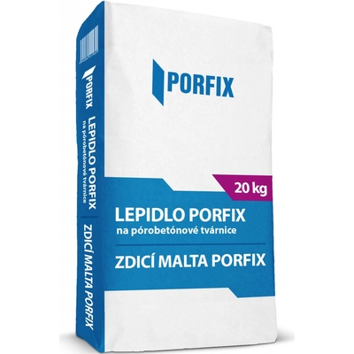 PORFIX Lepidlo na pórobetonové tvárnice - zdící malta PORFIX 20 kg