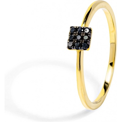 Blink Blink Zlatý prsteň čierne diamanty 1476ZCDG