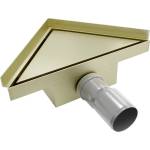 Mexen Flat-T M13 триъгълен подов сифон 20 x 20 см, златен мат - 1A10320 (1A10320)