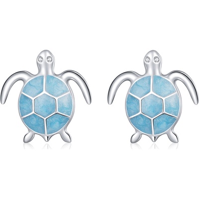 Olivie strieborné náušnice KORYTNAČKA 5128