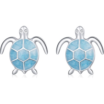 Olivie strieborné náušnice KORYTNAČKA 5128