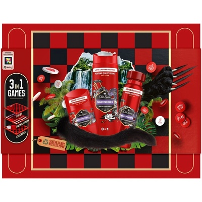 Old Spice Nightpanther sada deostick 50 ml + deospray 150 ml + sprchový gel 3v1 400 ml + desková hra 3v1