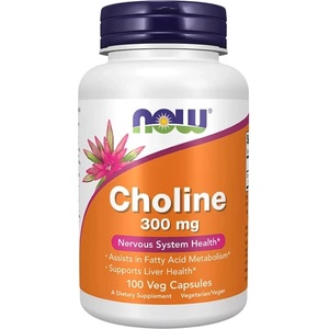 NOW Choline 300 mg | Choline Bitartrate [100 капсули]