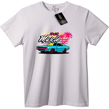 NOONEBRAND Тениска Ретро Мускулест Автомобил 1969 - 7XL, Black