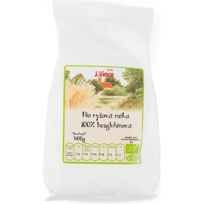 J.Vince Ryžová múka bezlepková 100% BIO 0,5 kg