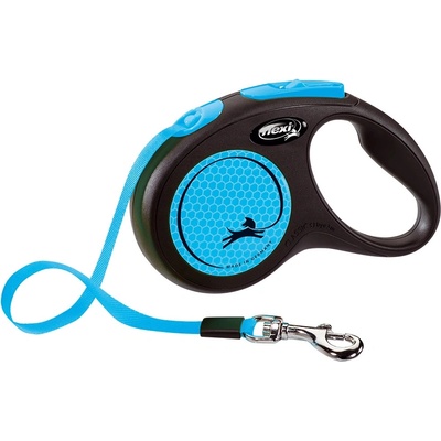 flexi Original New Neon Blue S каишка - 5 м за кучета до 15 кг - лента