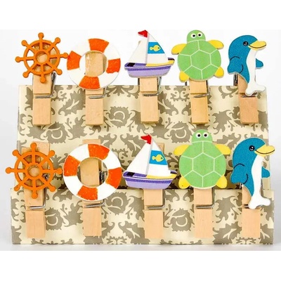 FANDY Kolíčky dekorační dřevěné Shapes 11 plachetnice
