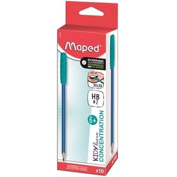 Maped Графитен молив за писане, HB, триъгълен, силиконов връх, MAPED "Kidy Learn Concentration" 854402 (854402)