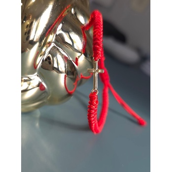 Мъжка плетена гривна със златен кръст