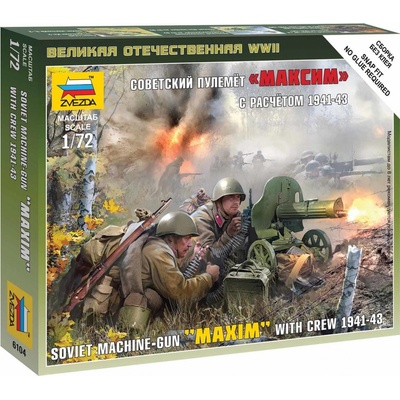 ZVEZDA Wargames WWII figurky 6104 Soviet Machinegun Crew 1941 1:72