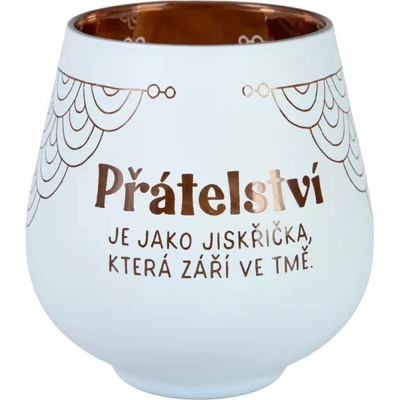 Albi Zrcadlový svícen - Přátelství - modrá