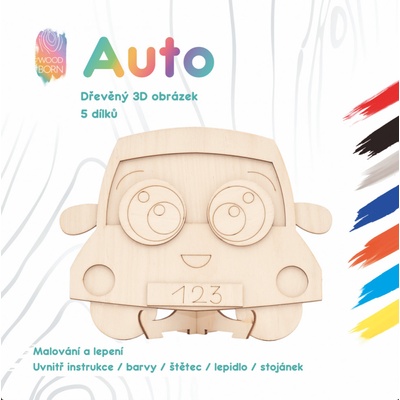 WoodBorn Auto 3D omaľovánky