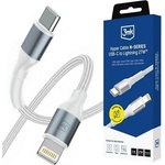 3mk Protection iPhone 14 Plus / 14 Pro Max / 14 Pro 3MK Hyper N-Series кабел за данни Type-C - Lightning, 200 см, БЯЛ (GP-193836)