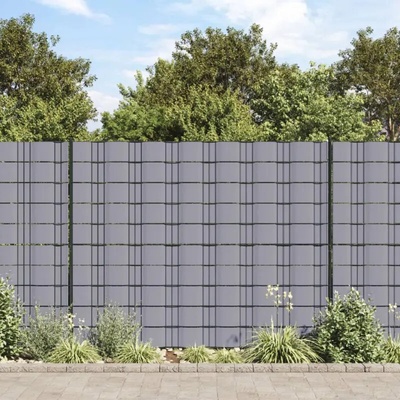 zahrada-XL Stínící plotová fólie 4 ks PVC 35 x 0,19 m matná světle šedá