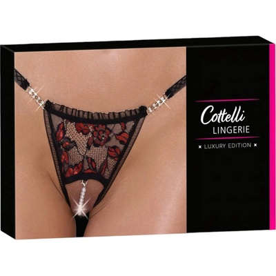 Cottelli luxusní tanga s růžovými perlami – Zboží Dáma Cottelli luxusní tanga s růžovými perlami – Zboží Dáma