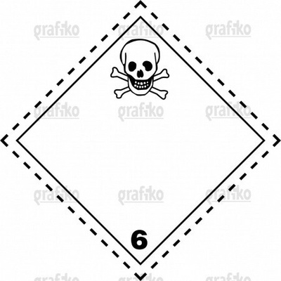 Grafiko | Toxické látky tř. 6.1. - Materiál Hliník, Rozměr 300x300mm