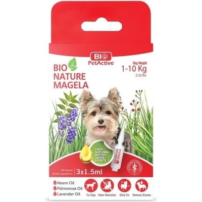 Bio PetActive Bio Nature Magela Dog 1-10кг репелентни пипети - кг