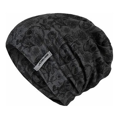 Sensor čiapka MERINO IMPRESS čierna / skulls