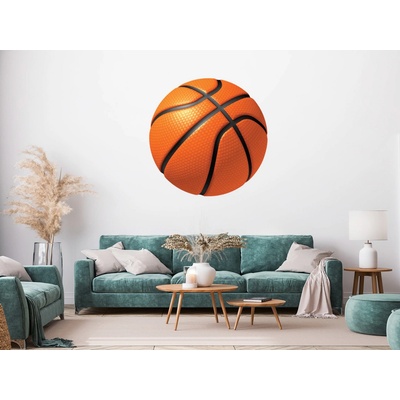 Nalepte.cz Basketbalový míč textilní přelepitelná samolepka na zeď 30 x 30 cm – Hledejceny.cz