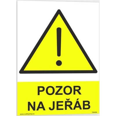 Traiva s.r.o Pozor na jeřáb Verze: Samolepka 210 x 297 mm (A4) tl. 0.1 mm - Kód: 05416