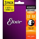 Elixir Nanoweb 80/20 Bronze Light 3-Pack