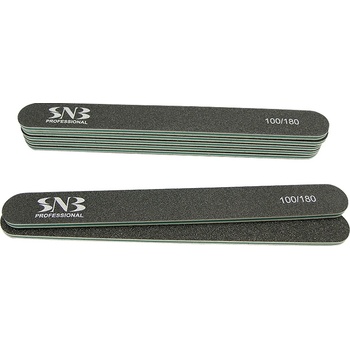 SNB Пила за нокти 100-180, черна, права, fin010 (fin010)