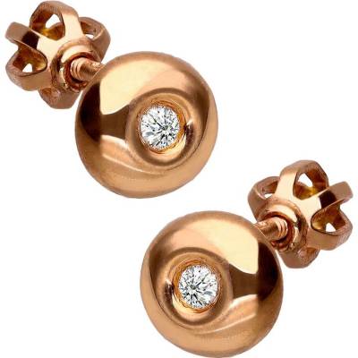 Zlaton Náušnice růžové zlato s diamanty 1.25g 000152203236