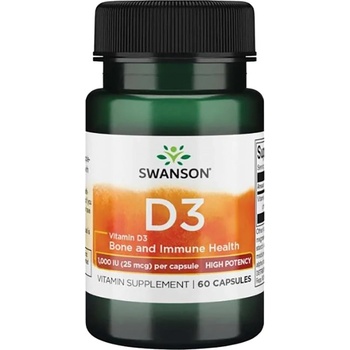 Image 1 of Swanson High Potency Vitamin D3 1000 IU [60 капсули]